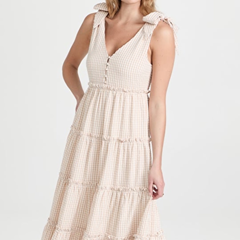 English Factory Gingham Maxi Dress